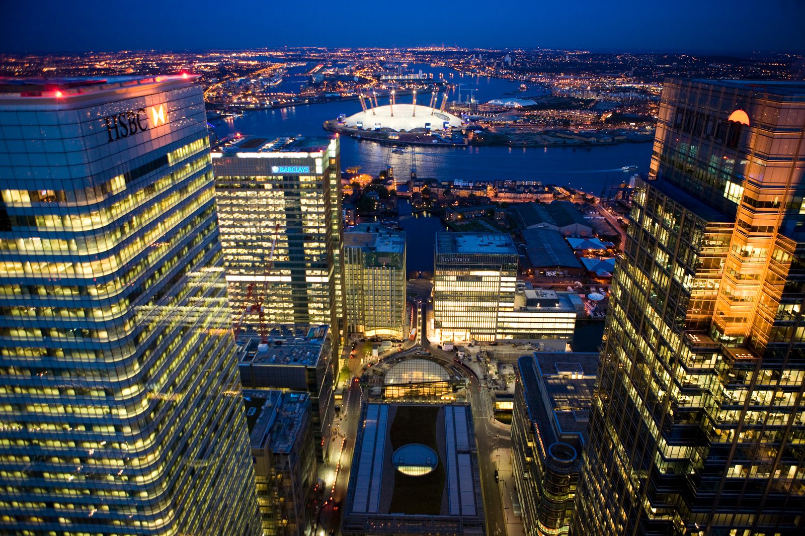 City skyline at night — corporate and promotional filming location